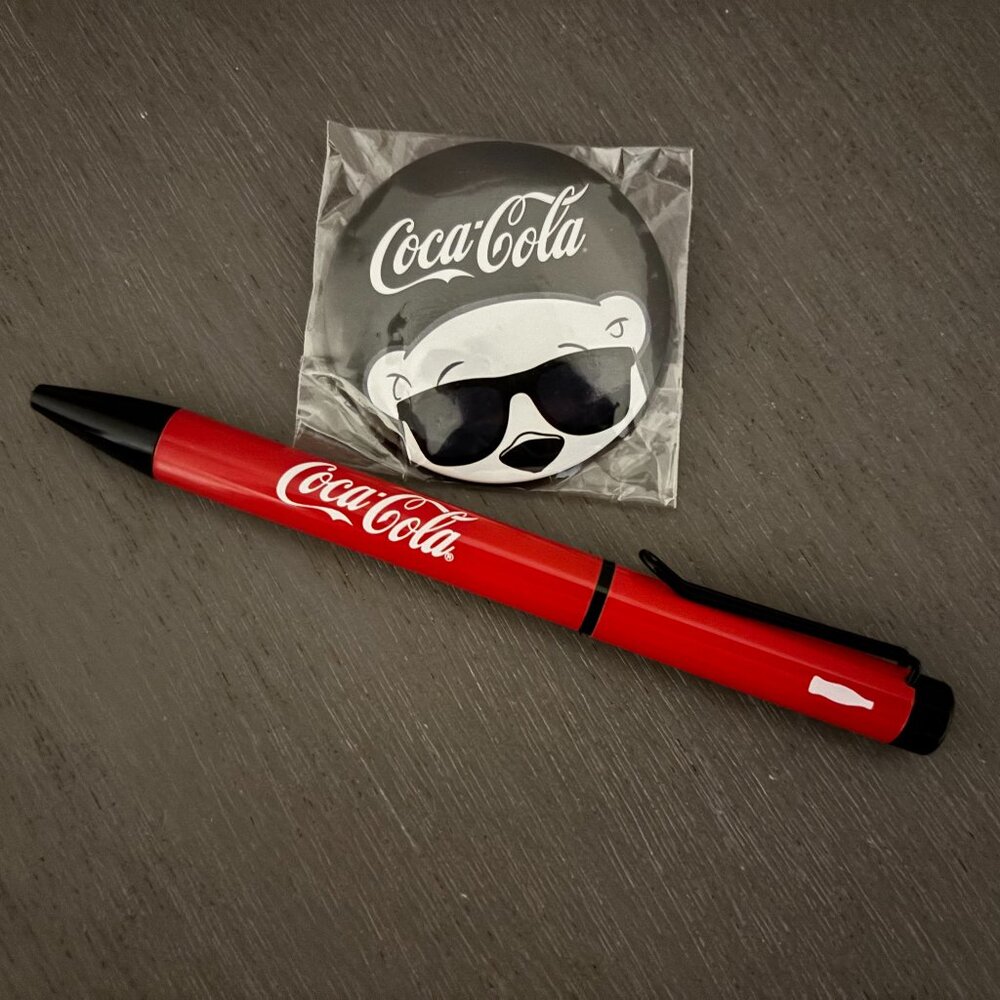 Coca Cola OFFICIAL Pen and Pin NEW